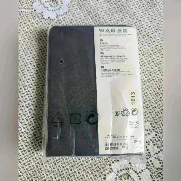 IKEA Dvala Queen Pillowcases Black New in Packaging - Picture 2 of 2